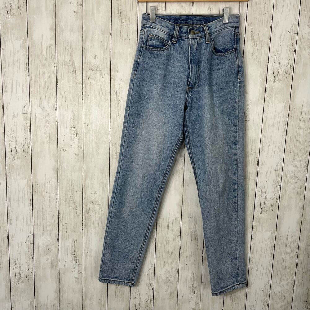 J. Galt Shanghai High Rise Straight Leg Light Wash Cotton Jeans Small